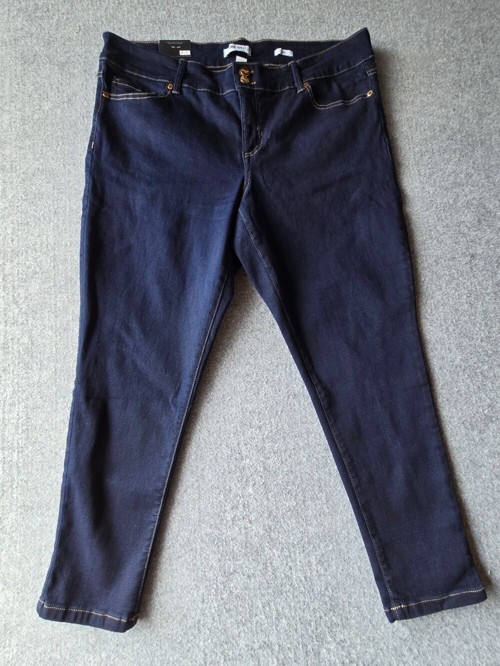 NWT NINE WEST JEANS Women's Skinny Jeans Dark Wash High Rise 18W